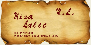 Miša Lalić vizit kartica